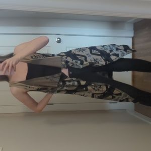 Sleeveless Long Cardigan